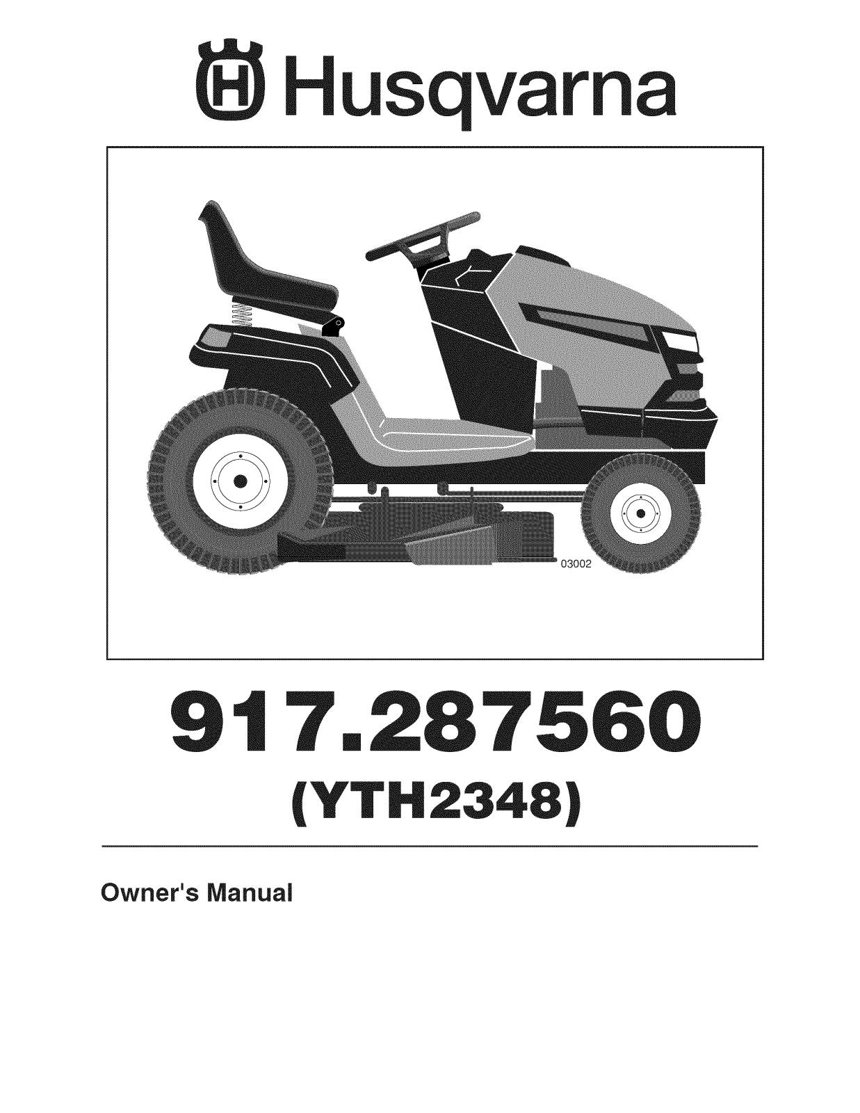 Husqvarna YTH2348-917287560, 917287560 Owner’s Manual