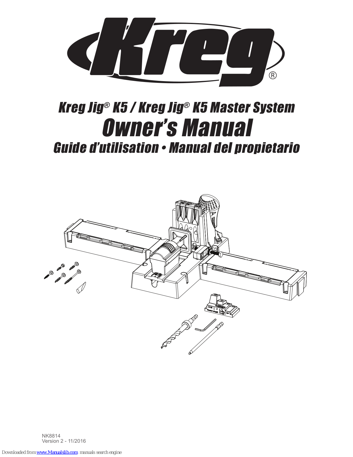 Kreg Jig K5, Jig K5 Master System Owner's Manual