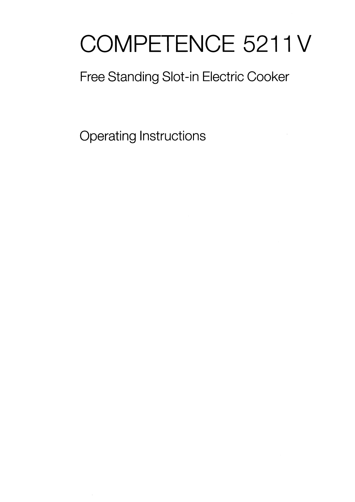 AEG-Electrolux 5211V-EW, 5211V-D User Manual