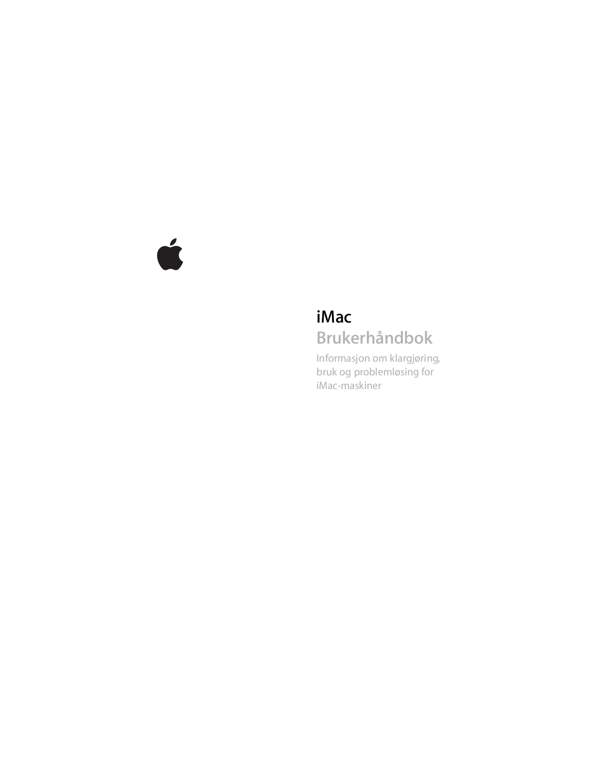 APPLE iMac 2006 User Manual