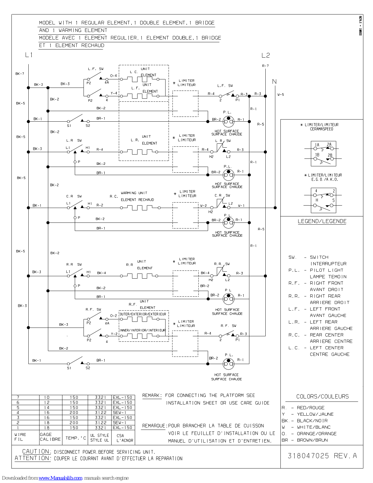 Frigidaire GLEC36S8ASC Wiring Diagram