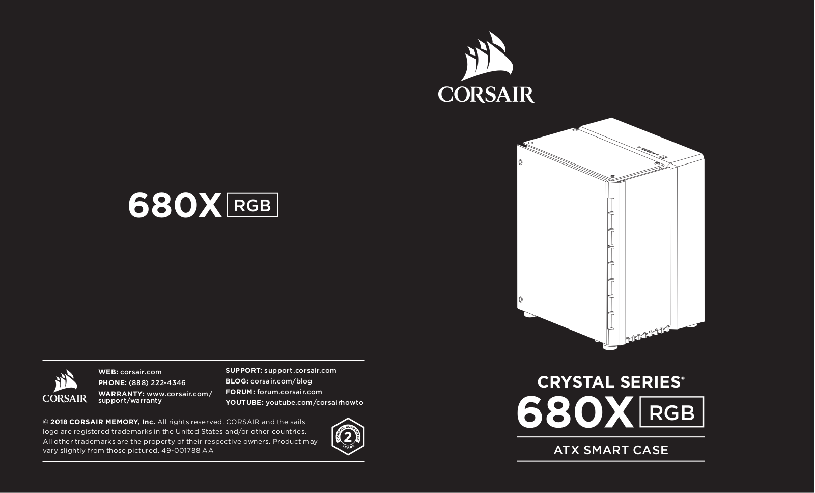 Corsair 680X Service Manual