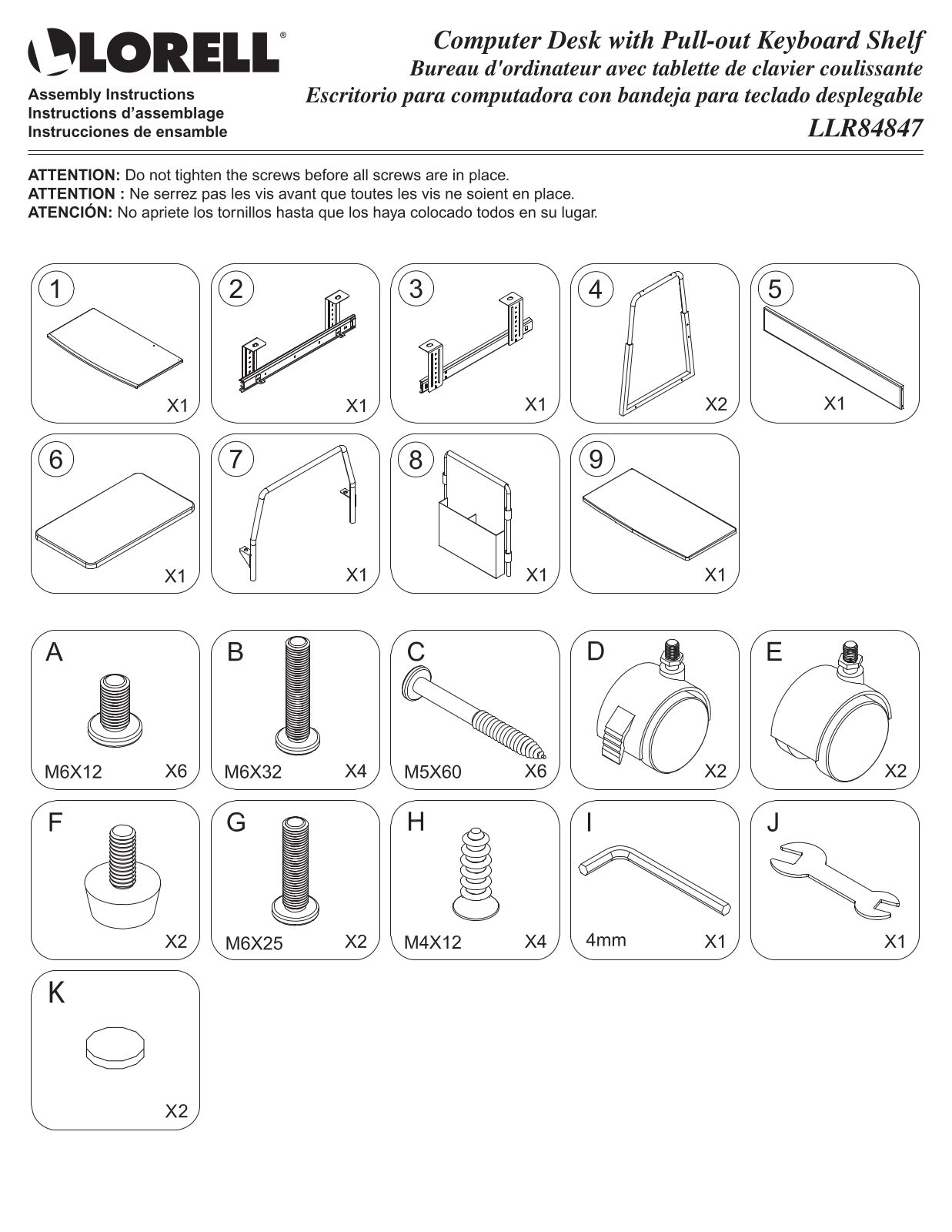Lorell LRO10058 Installation & Assembly - ManualMachine.com