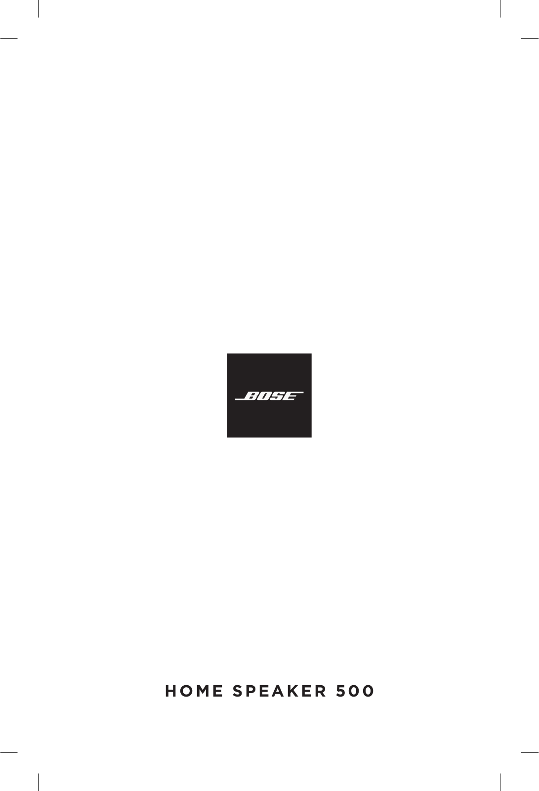 Bose Home Speaker 500 operation manual