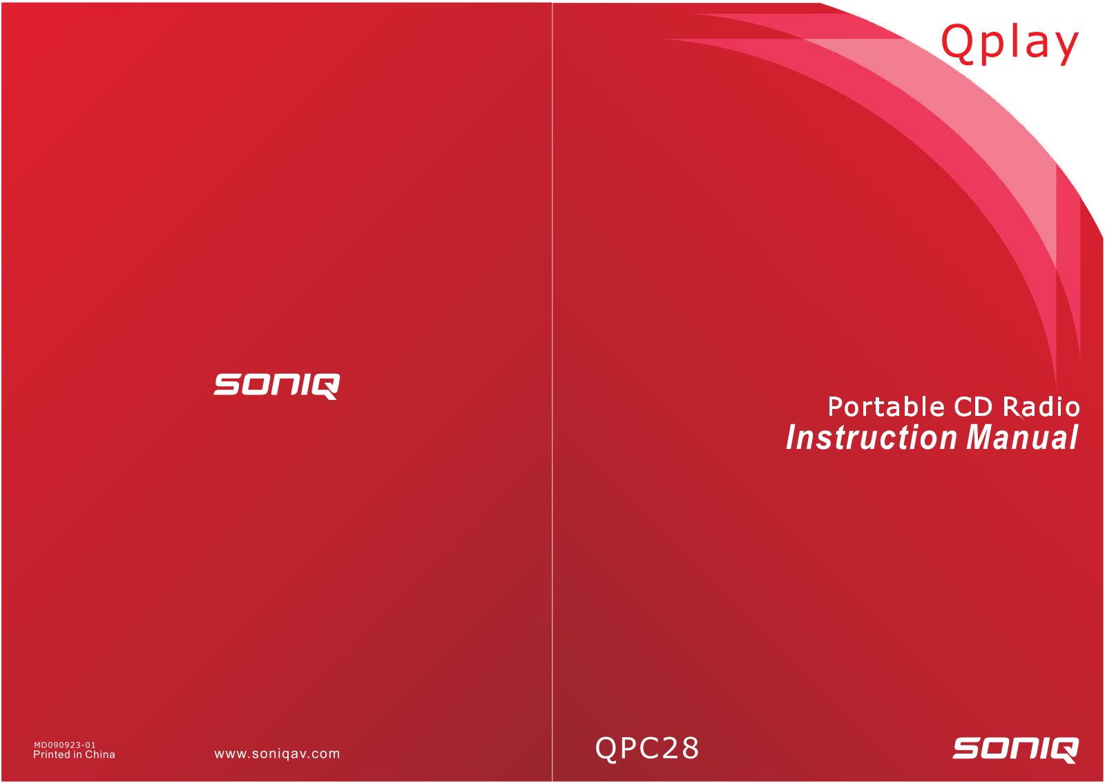 SONIQ QPC28 Instruction Manual