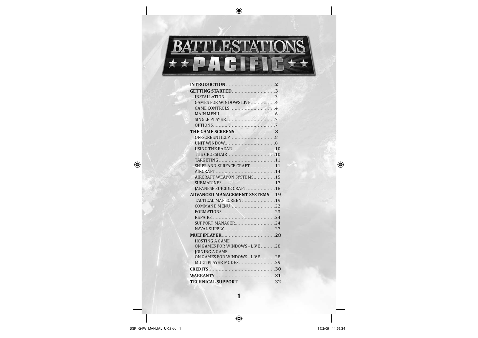 Eidos Interactive Battlestations Pacific User Manual