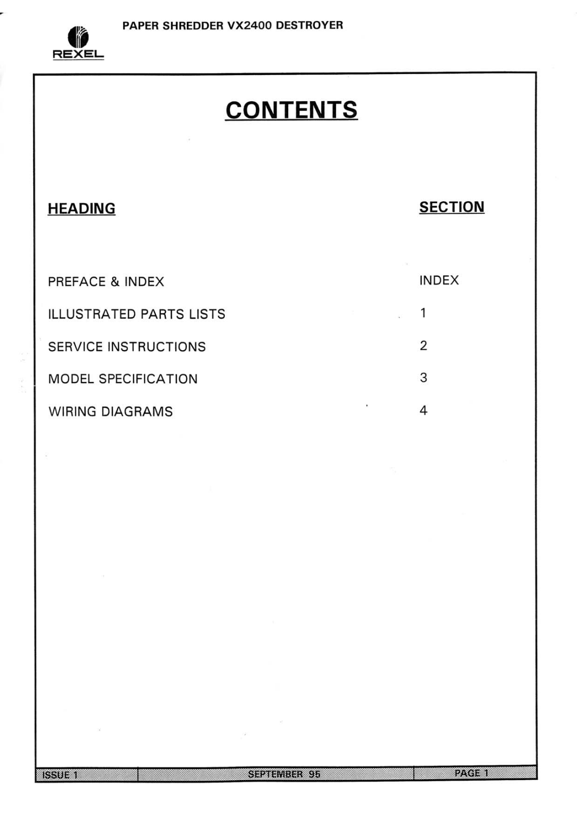 Rexel VX2400 Destroyer User Manual