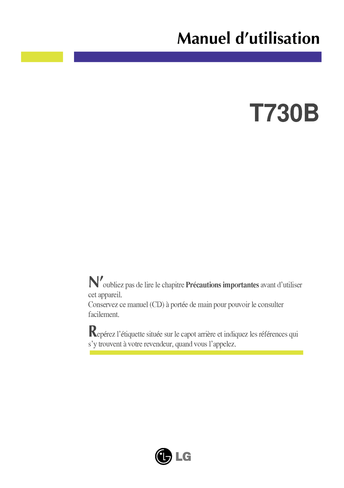 LG T730SK, T730S User Manual