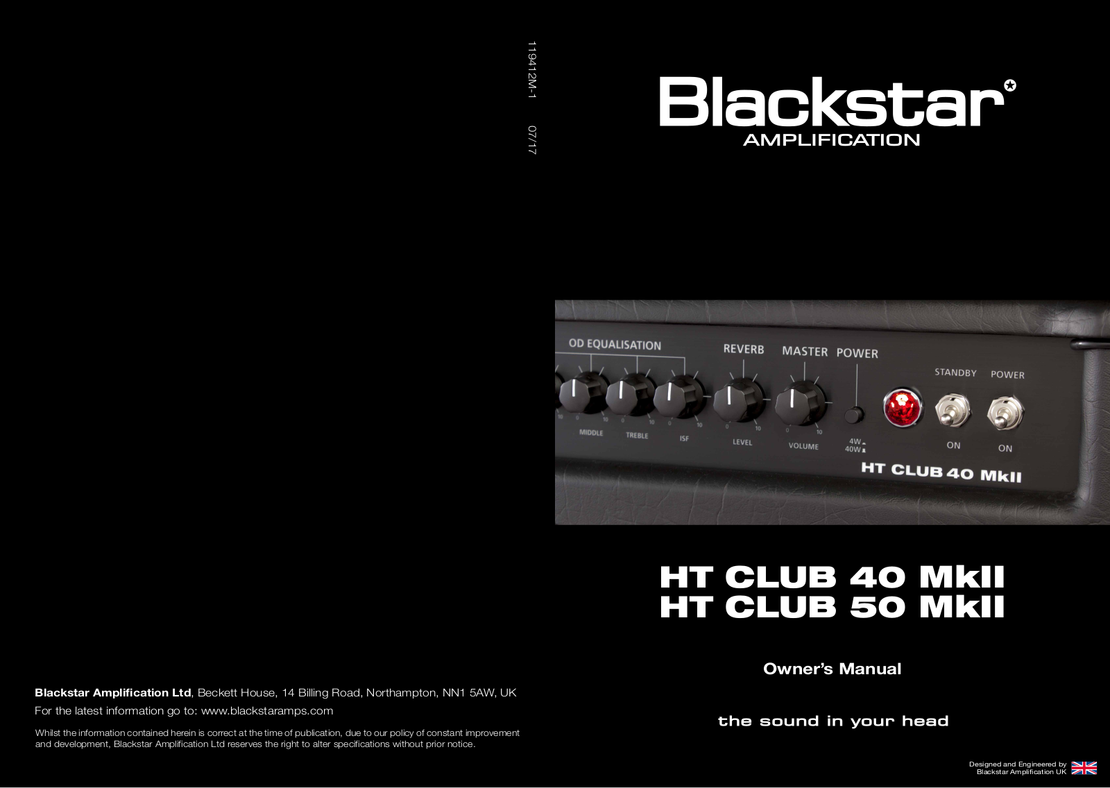 Blackstar HT CLUB 40 MkII, HT CLUB 50 MkII Users Manual