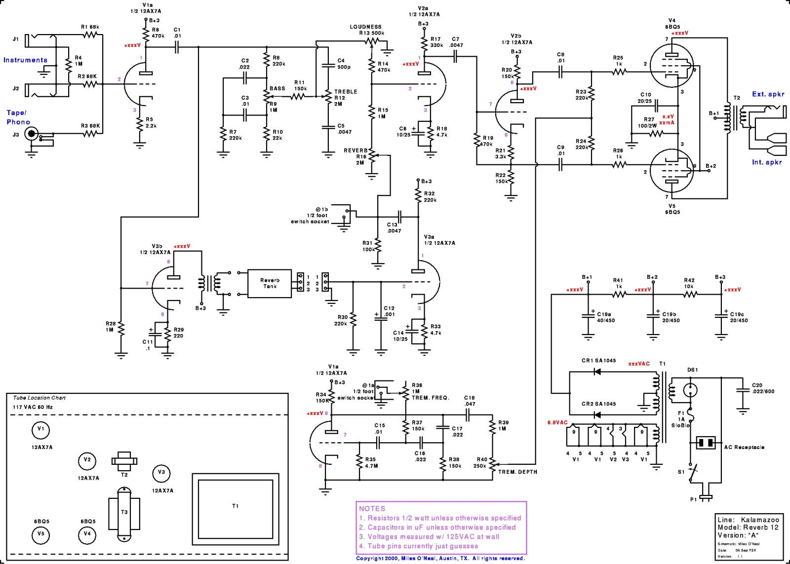 Kalamazoo 12a schematic