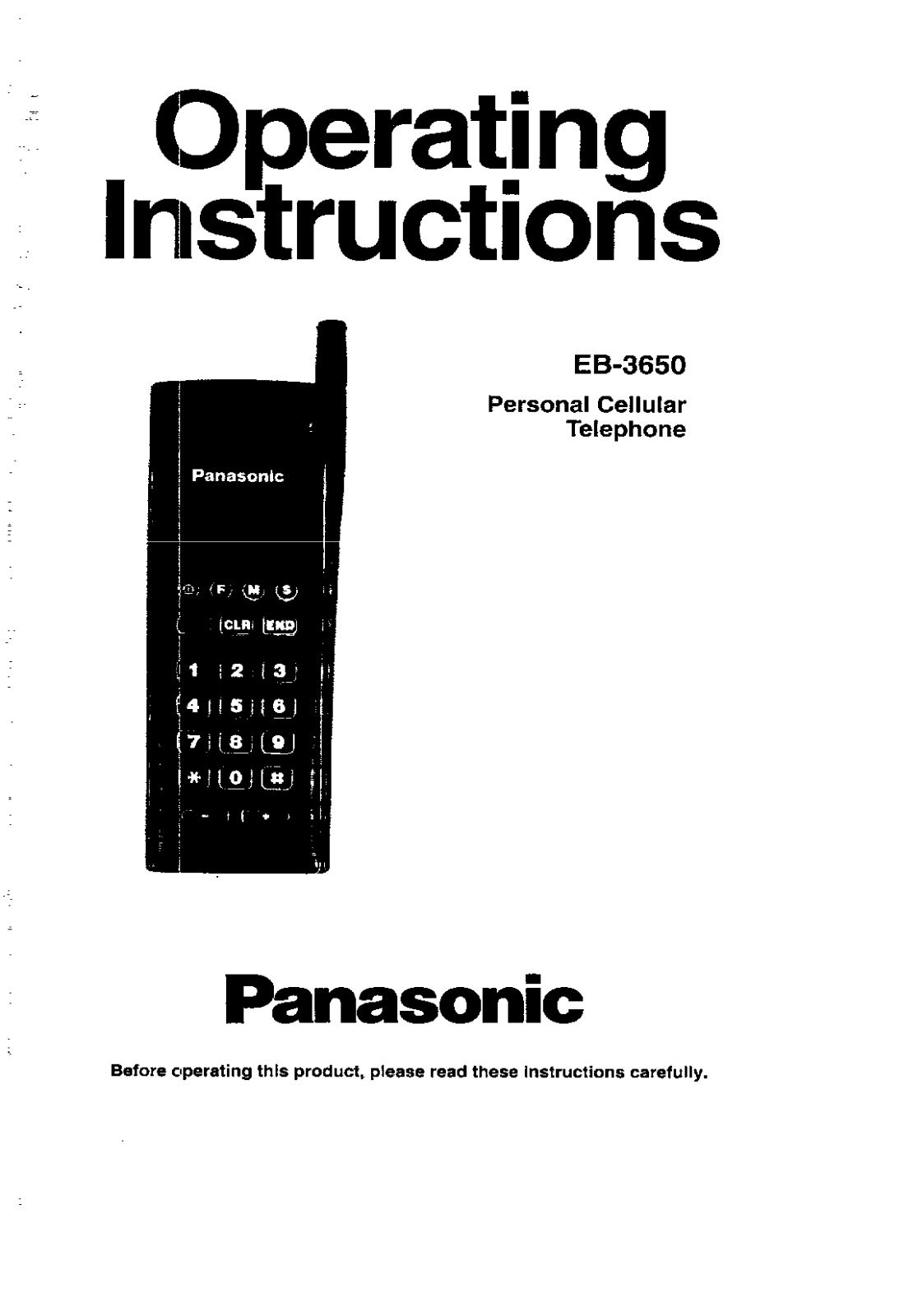 Panasonic EB-3650 User Manual