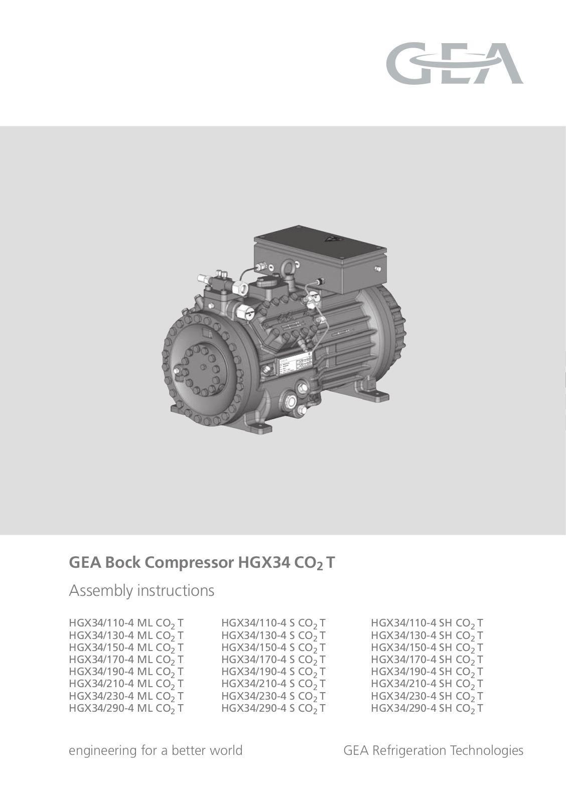 GEA Bock HGX34CO2T User Manual