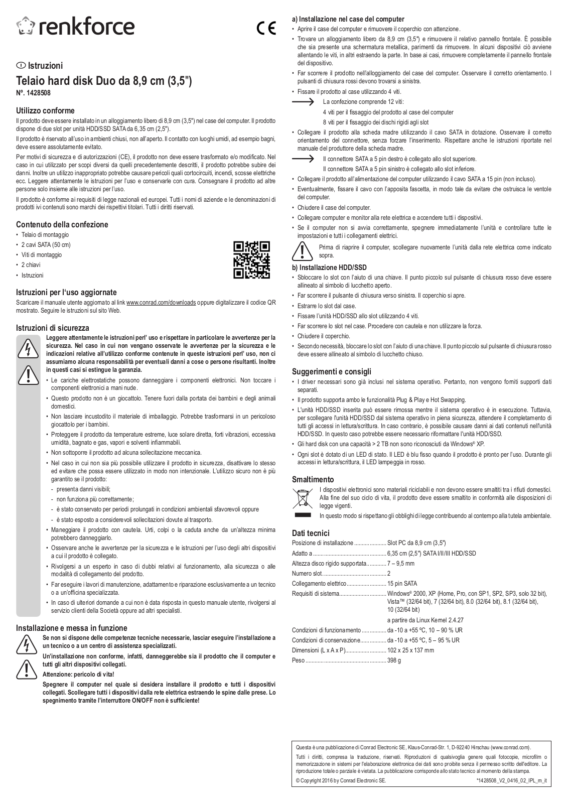 Renkforce 1428508 Operating Instructions