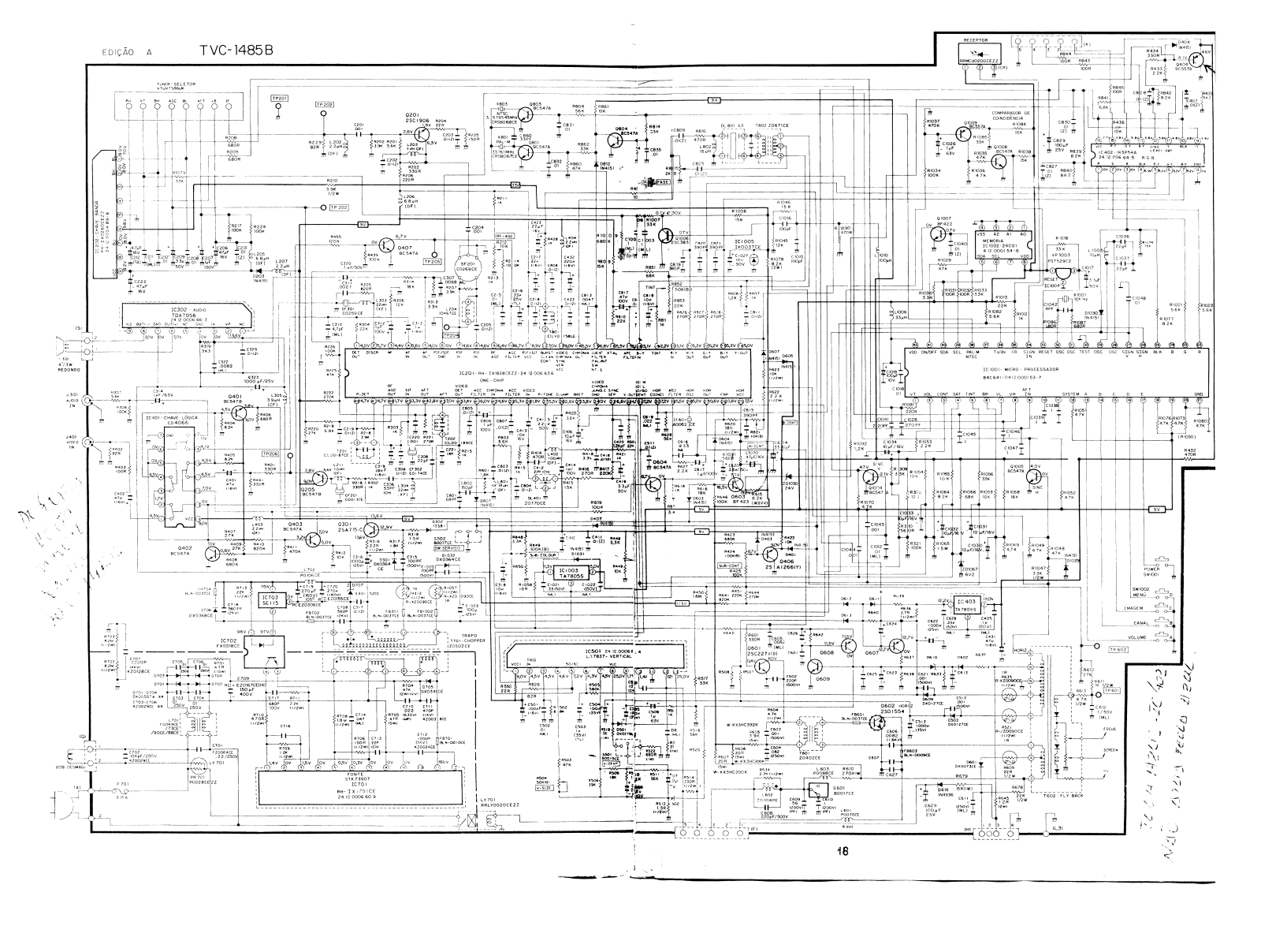 Sharp C-1485 Schematic