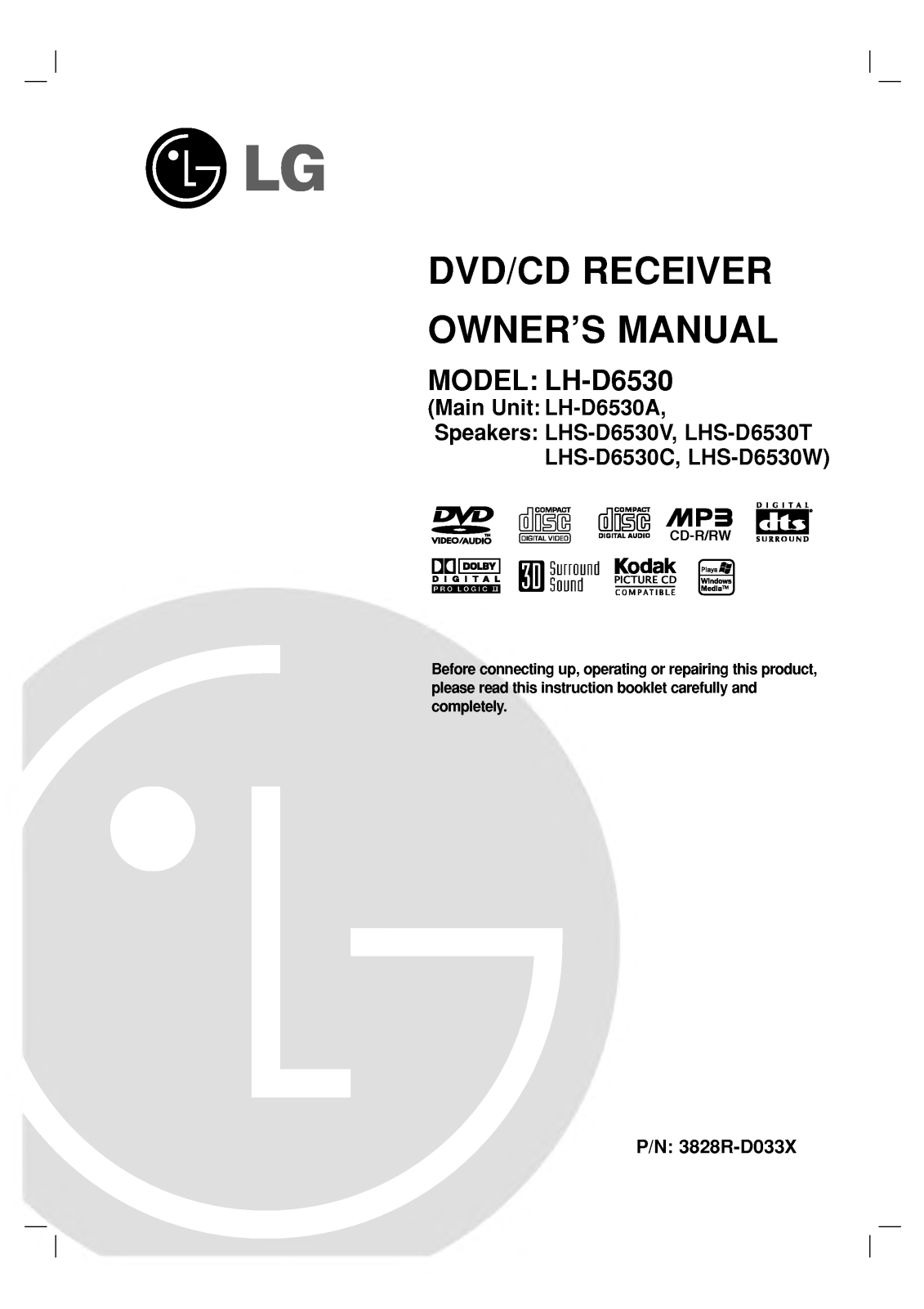 LG DVT316, LH-D6530A User Manual
