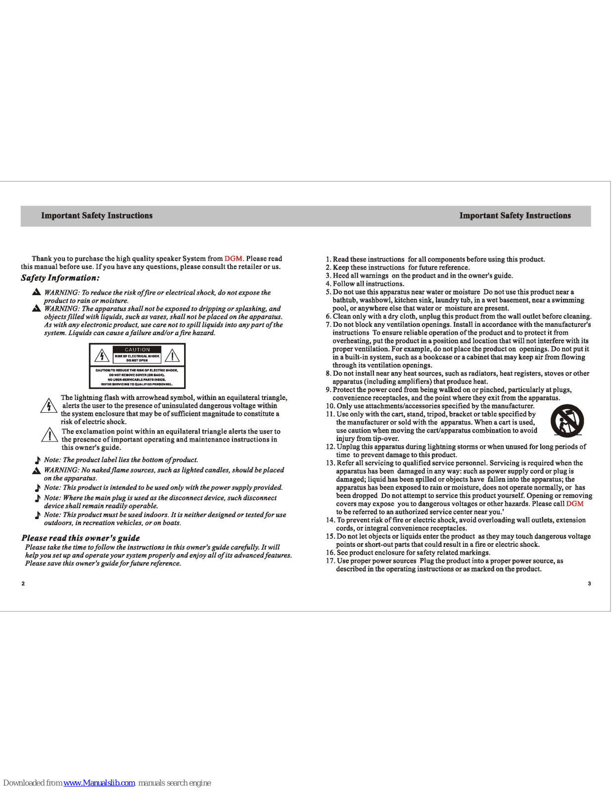 DGM SP060 User Manual - ManualMachine.com