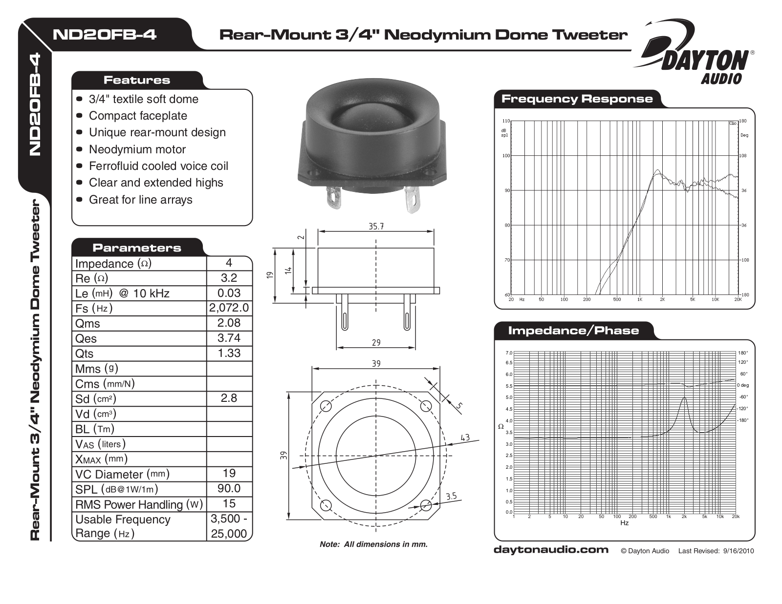 Dayton ND20FB-4 User Manual