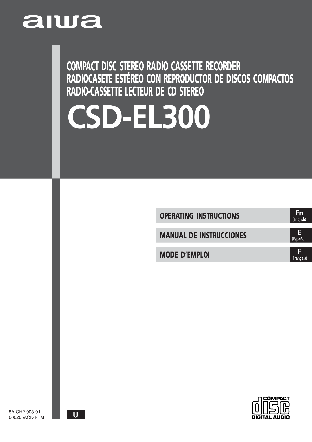 Aiwa CSD-EL300 User Manual