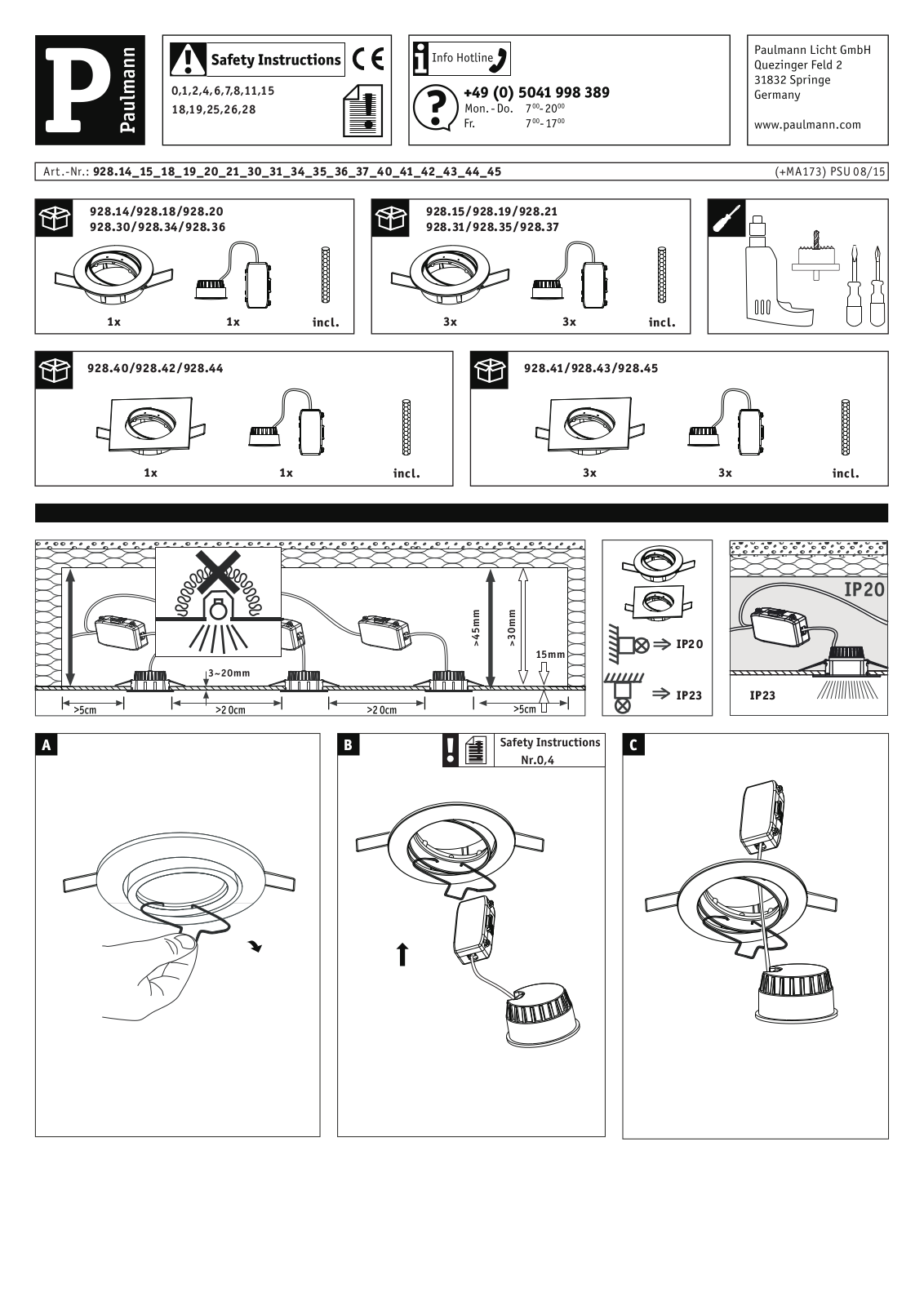 Paulmann 928.34 operation manual - ManualMachine.com