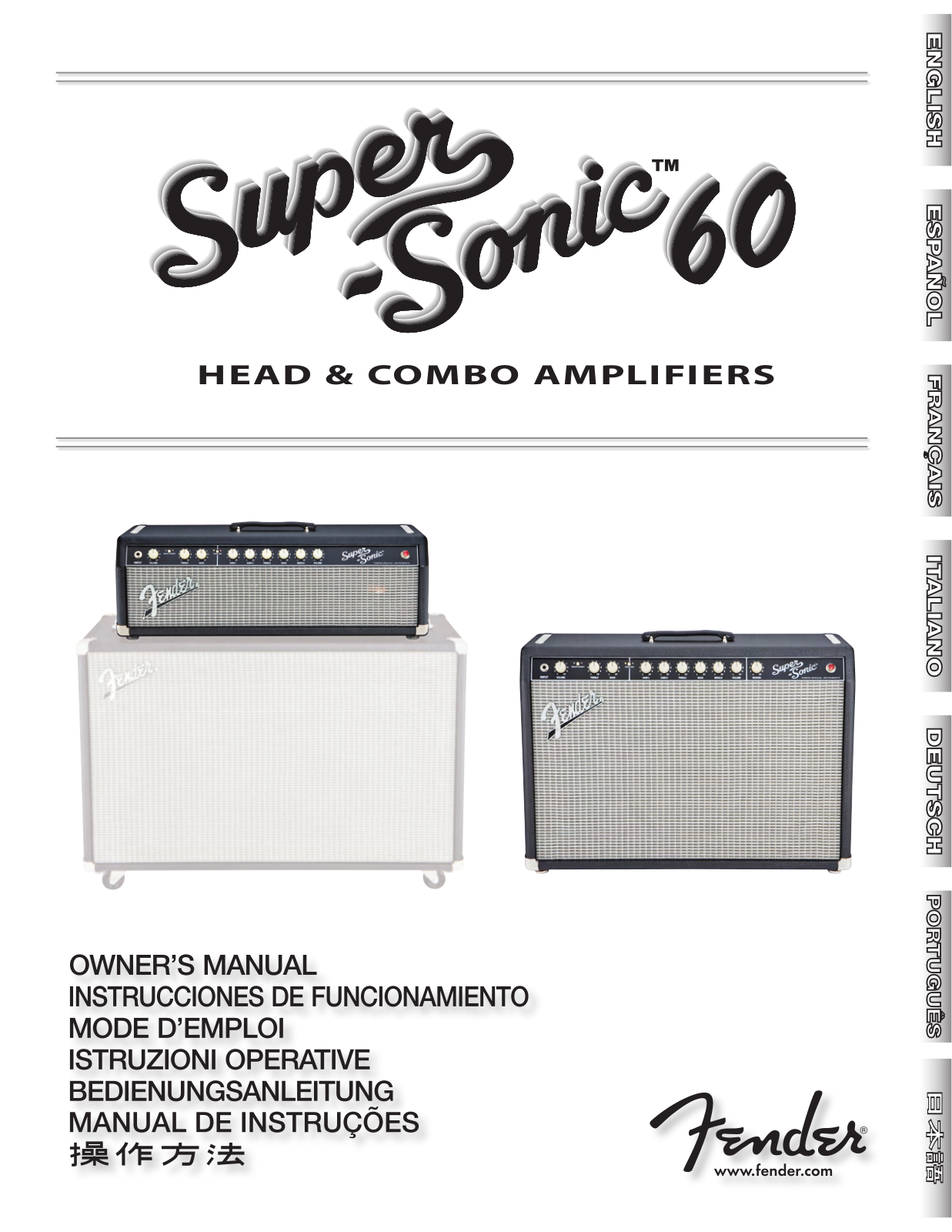 Fender Super-Sonic 60 Series, Super-Sonic 60 Head, Super-Sonic 60 Combo Owner's Manual