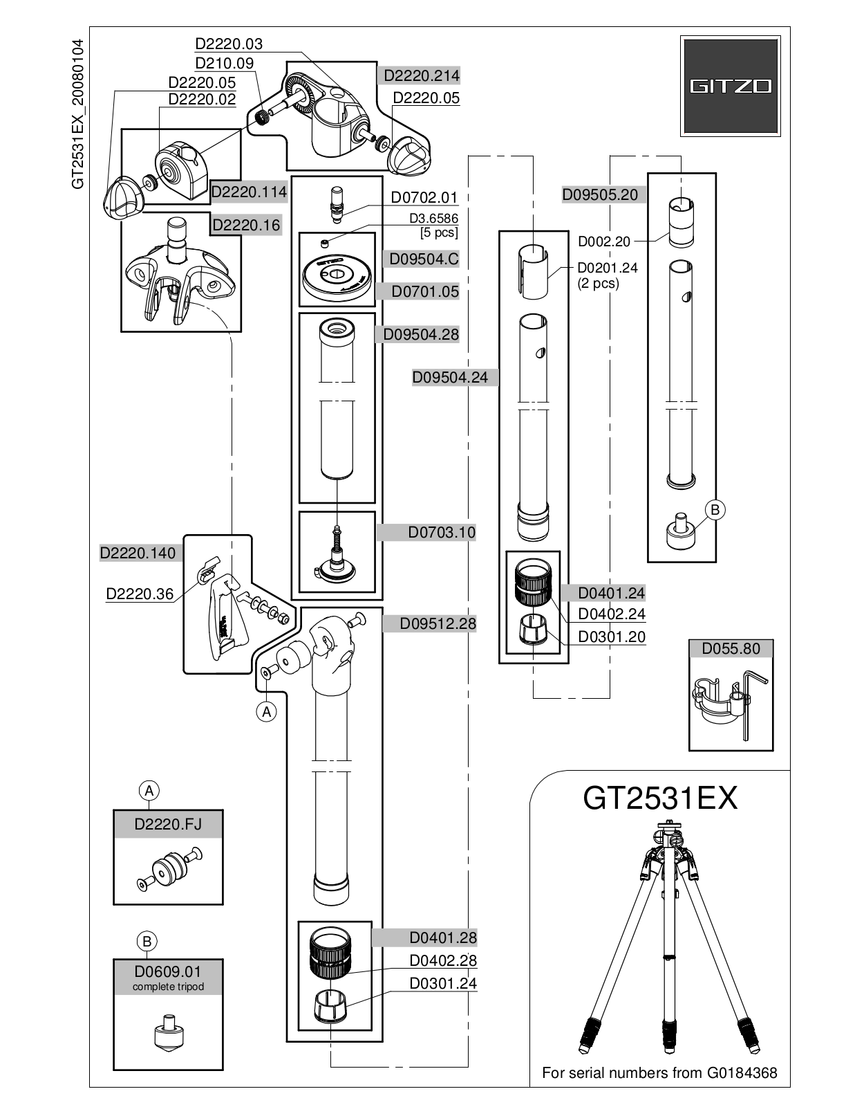 Gitzo GT2531EX User Manual