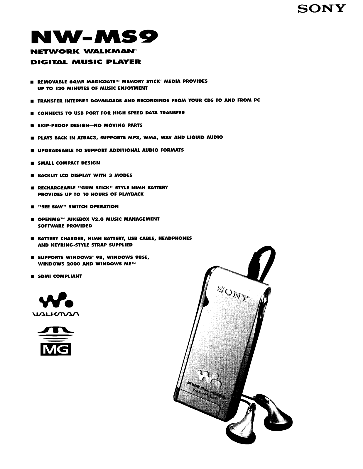 Sony NW-MS9 BROCHURE