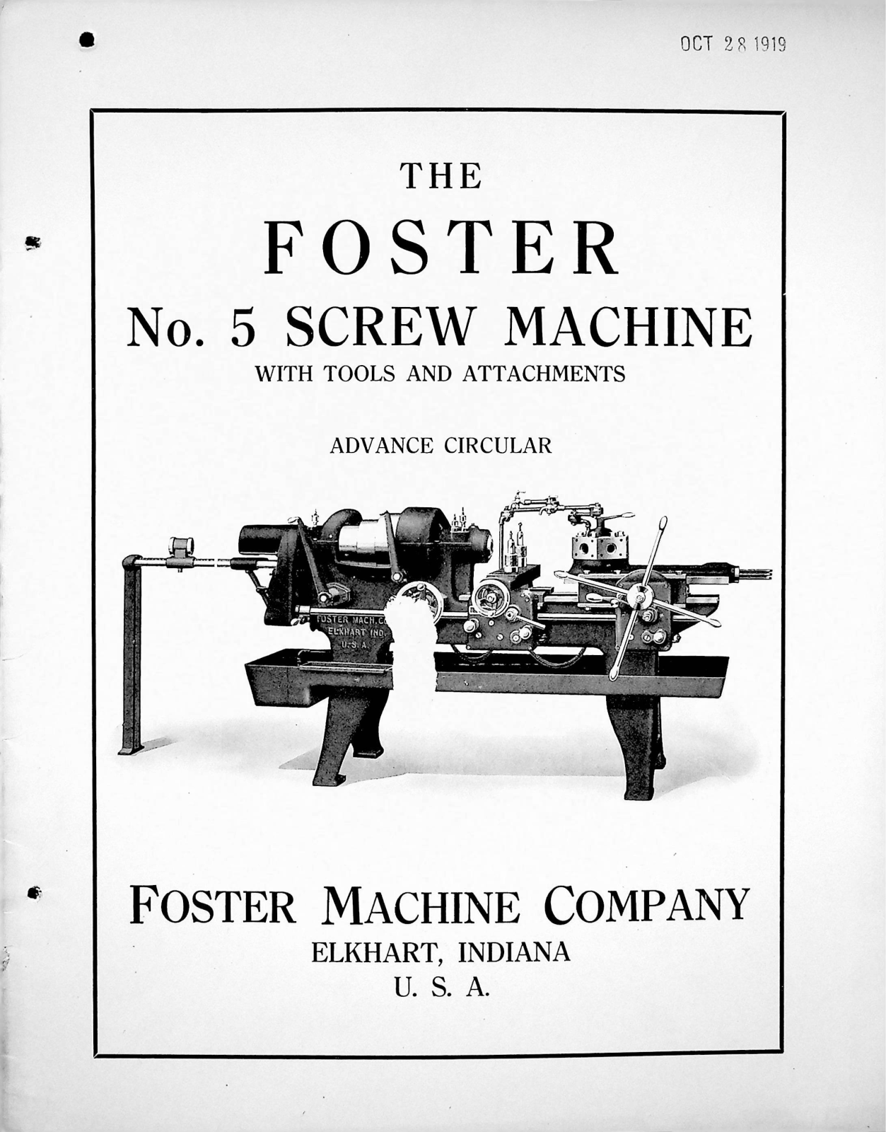 Foster Machine No. 5 Screw Machines with Tools and Attachments Screw Machine - ManualMachine.com