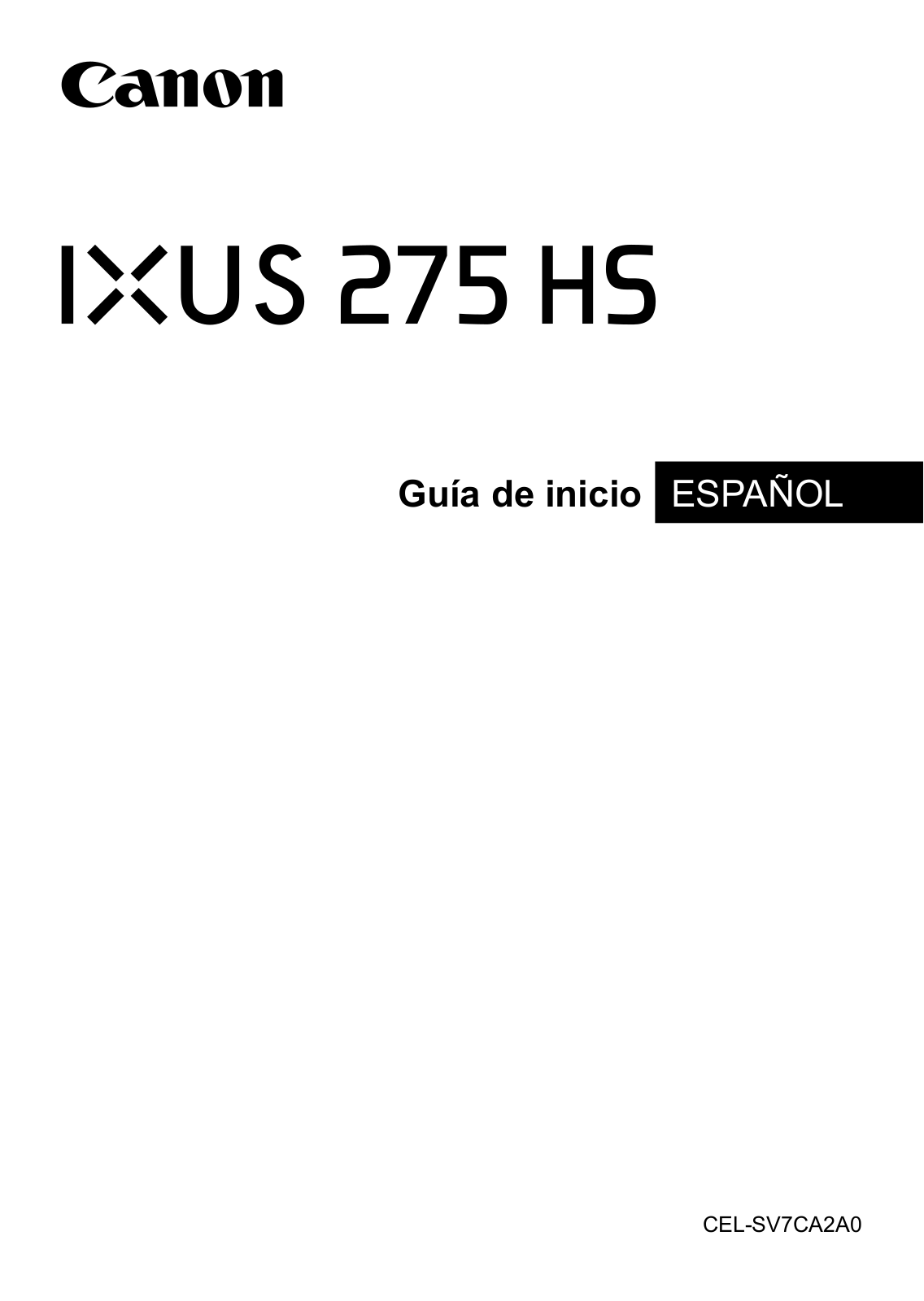 Canon IXUS 275 HS User Manual