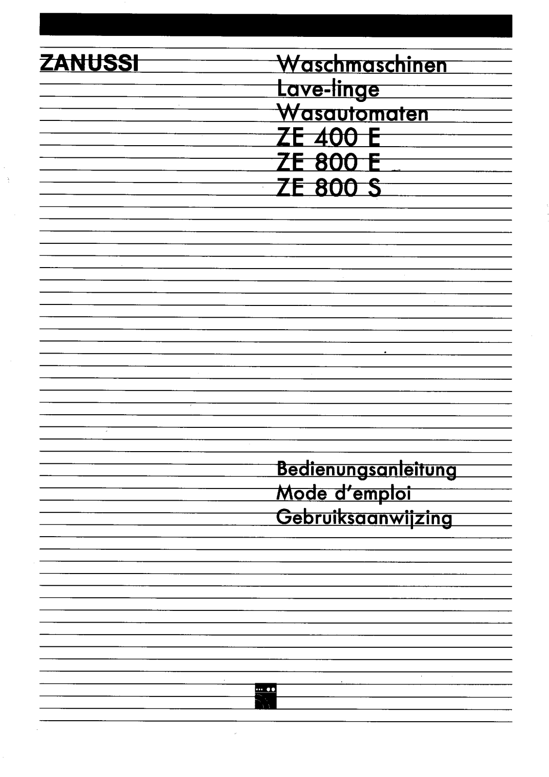 Zanussi ZE800E, ZE800S User Manual