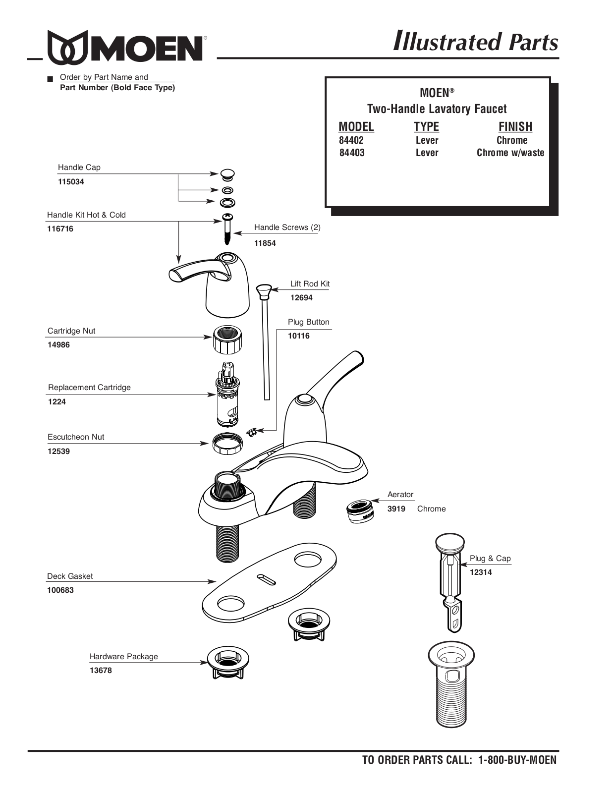 Moen 84403, 84402 User Manual