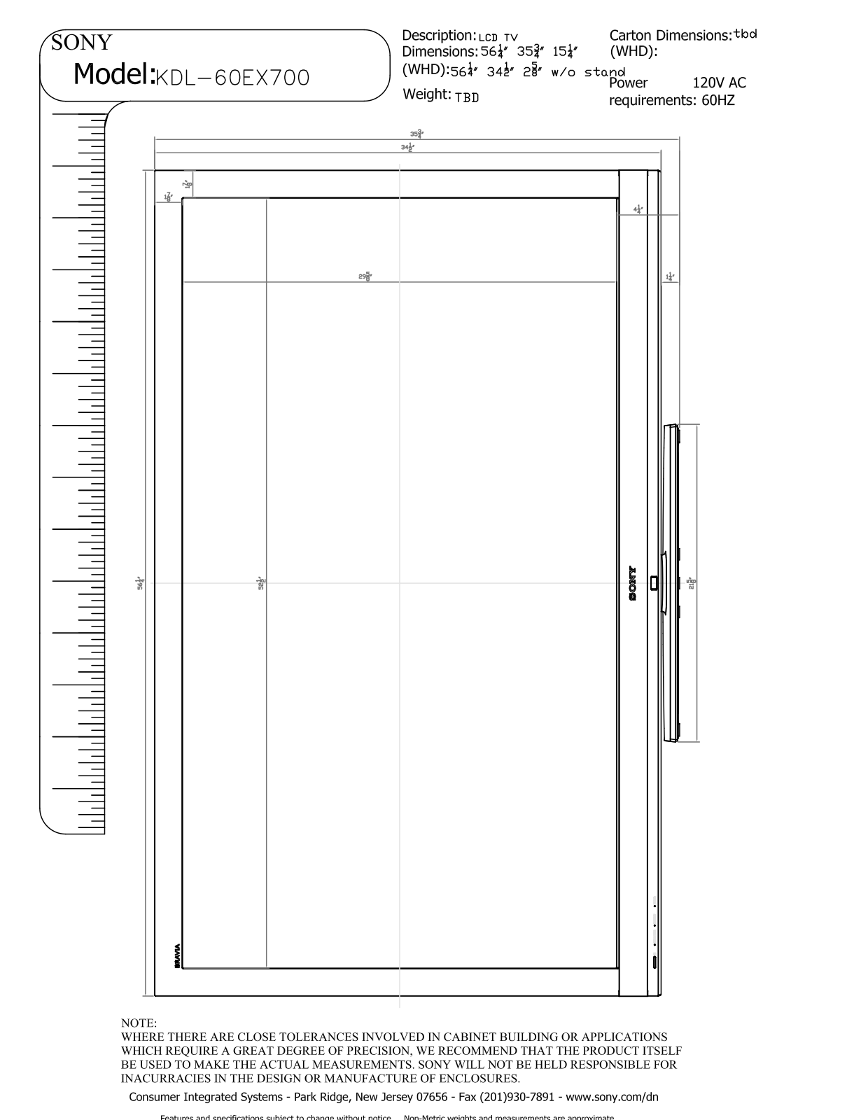 Sony BRAVIA KDL-60EX700 User Manual