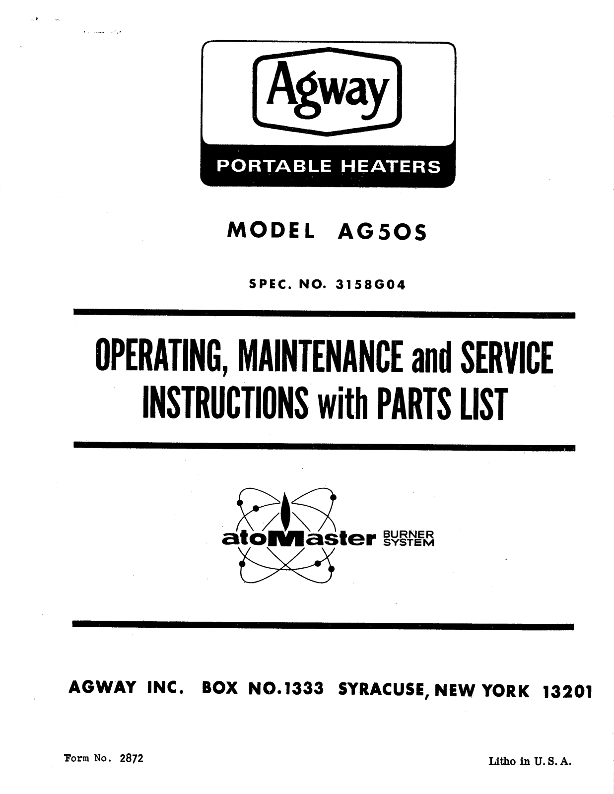 Desa Tech AG50S Owner's Manual