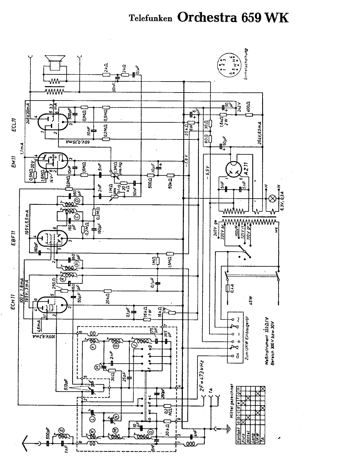 Telefunken 659-WK Schematic