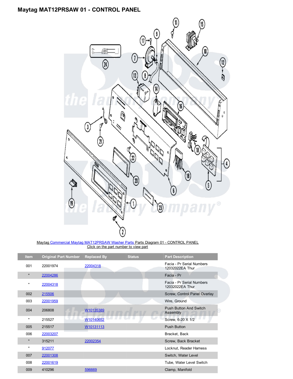 Maytag MAT12PRSAW Parts Diagram