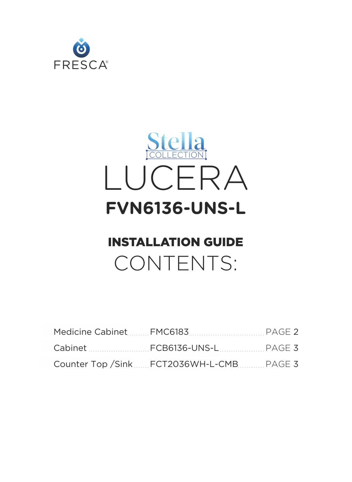 Fresca FBH10863 Installation & Assembly - ManualMachine.com