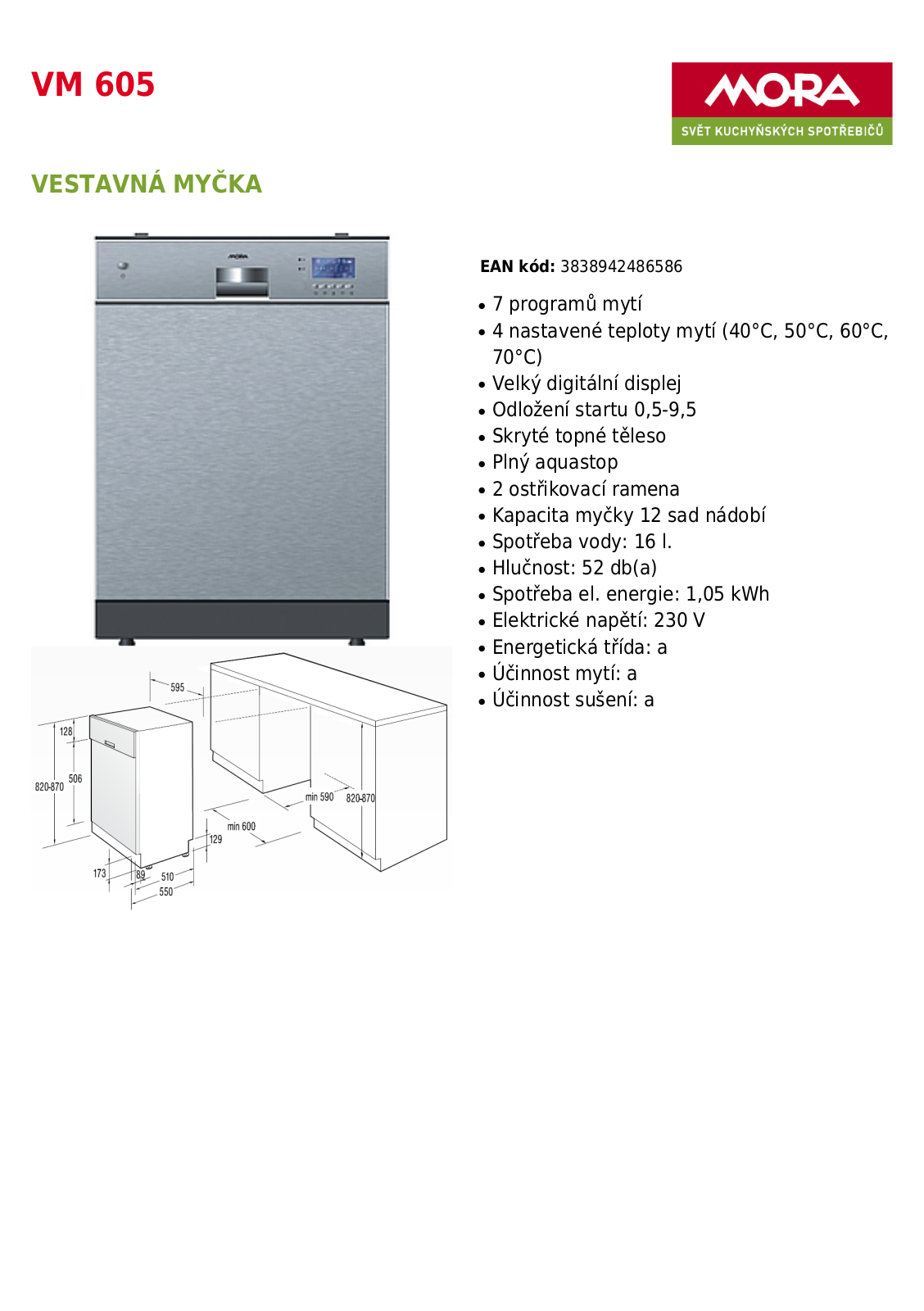 Mora VM 605 User Manual