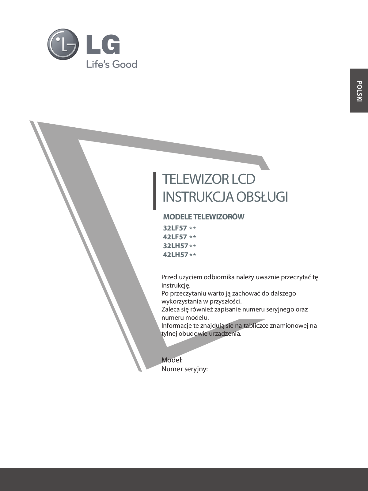 LG 32LF5700 User manual