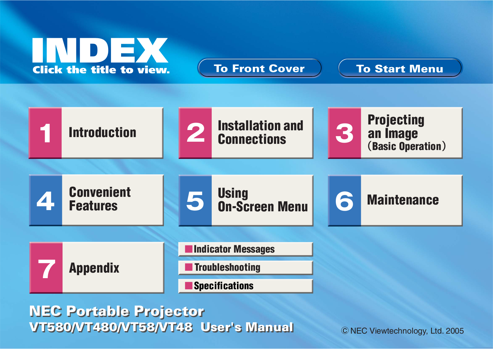 NEC VT580 User's Manual