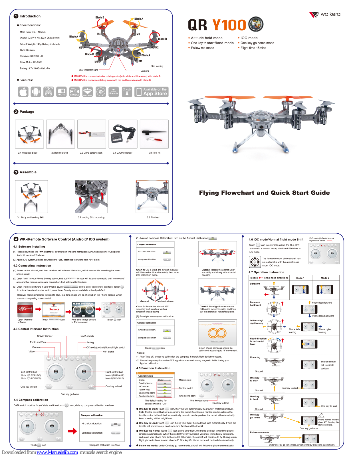 Walkera QR Y100 Quick Start Manual