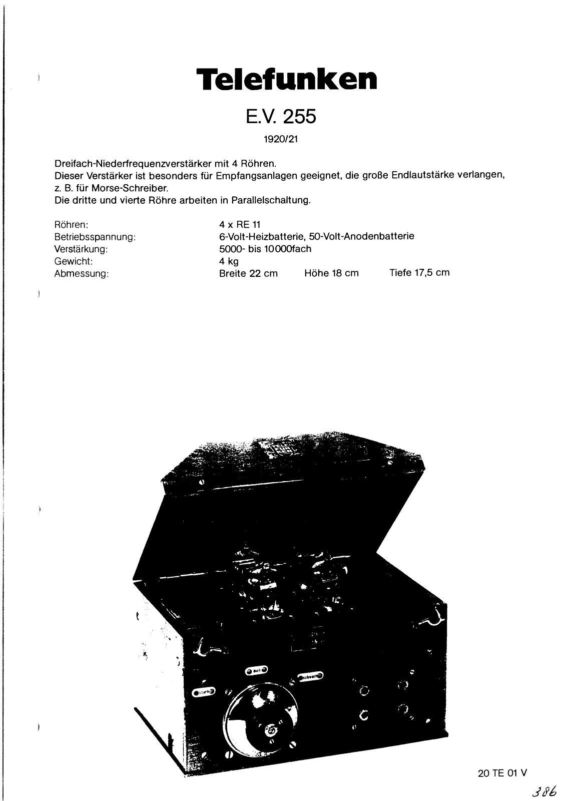 Telefunken EV-255 Schematic