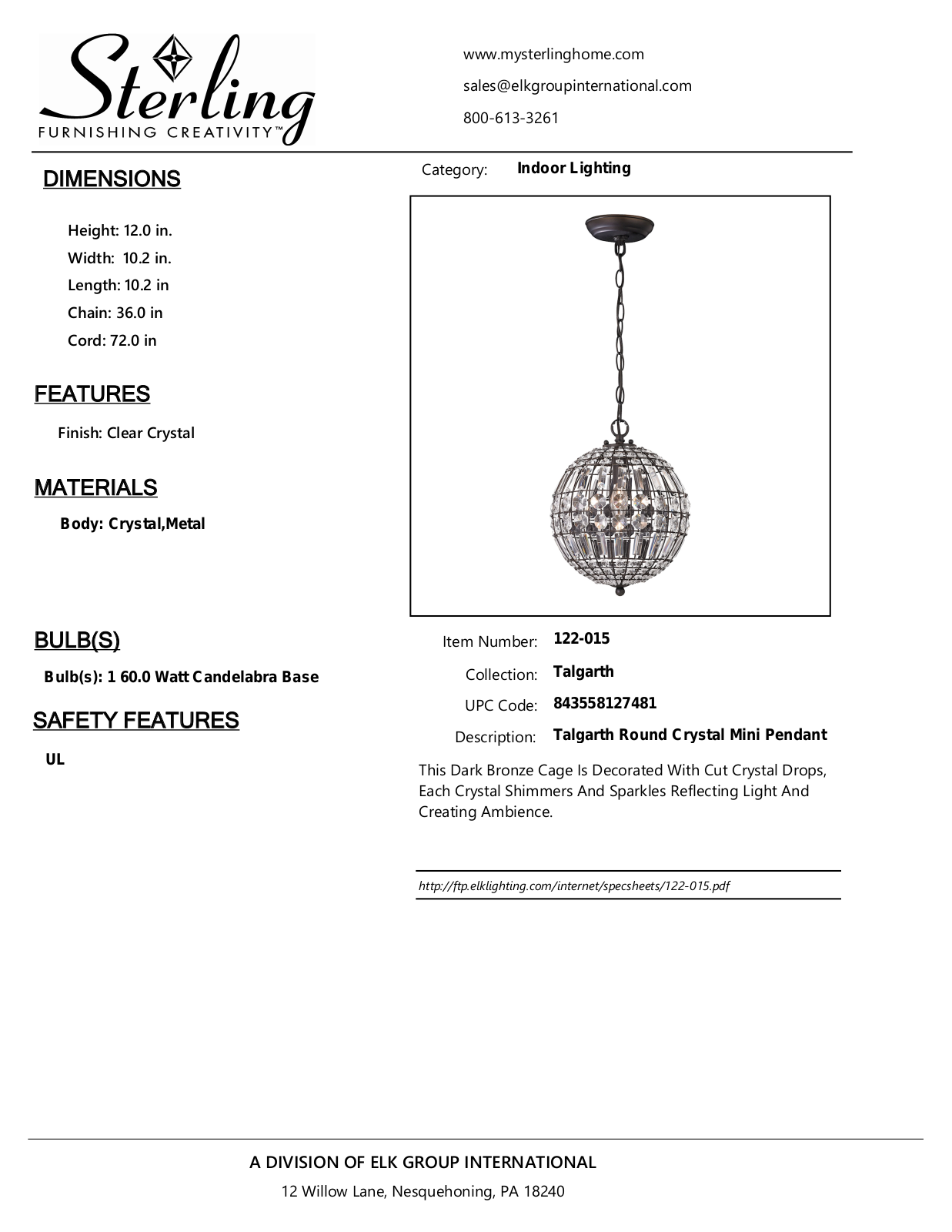 ELK Home 122015 User Manual