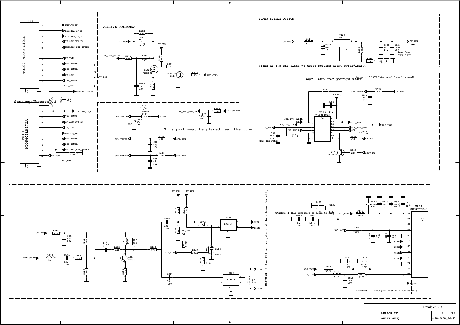 Vestel 17MB25-3 Schematic