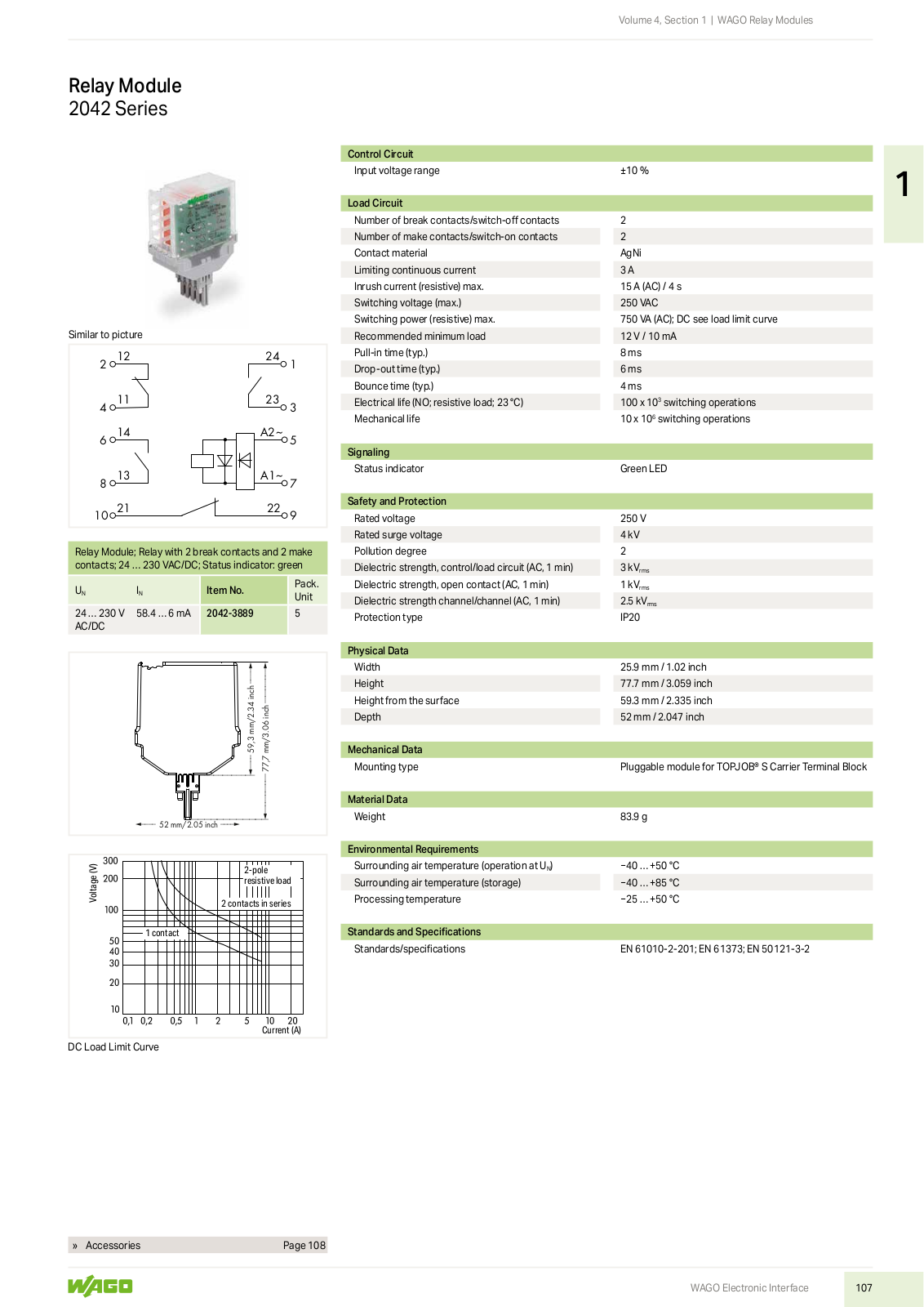 Wago 2042 Series Catalog Page