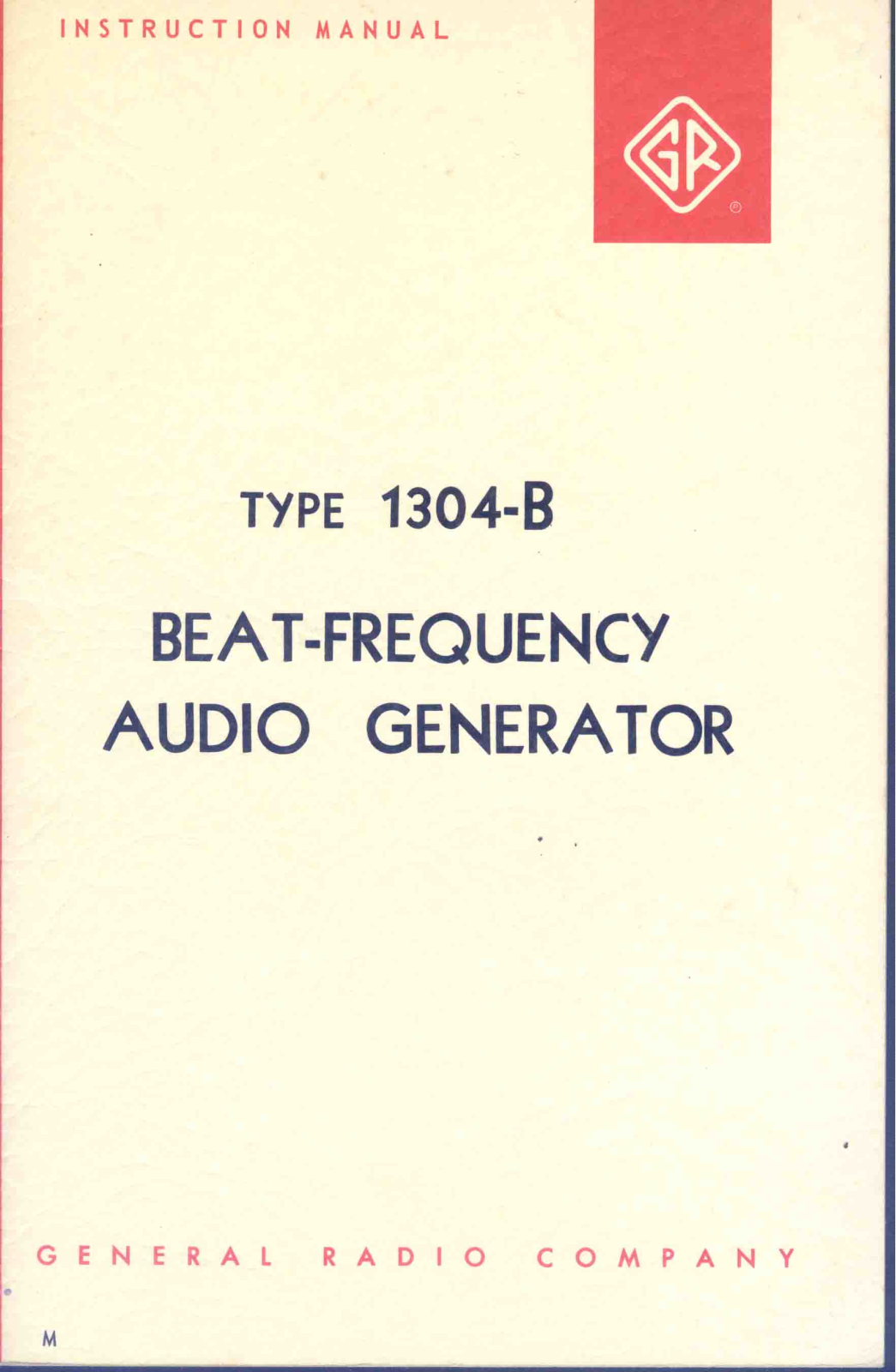 General Radio Company 1304-B Service manual