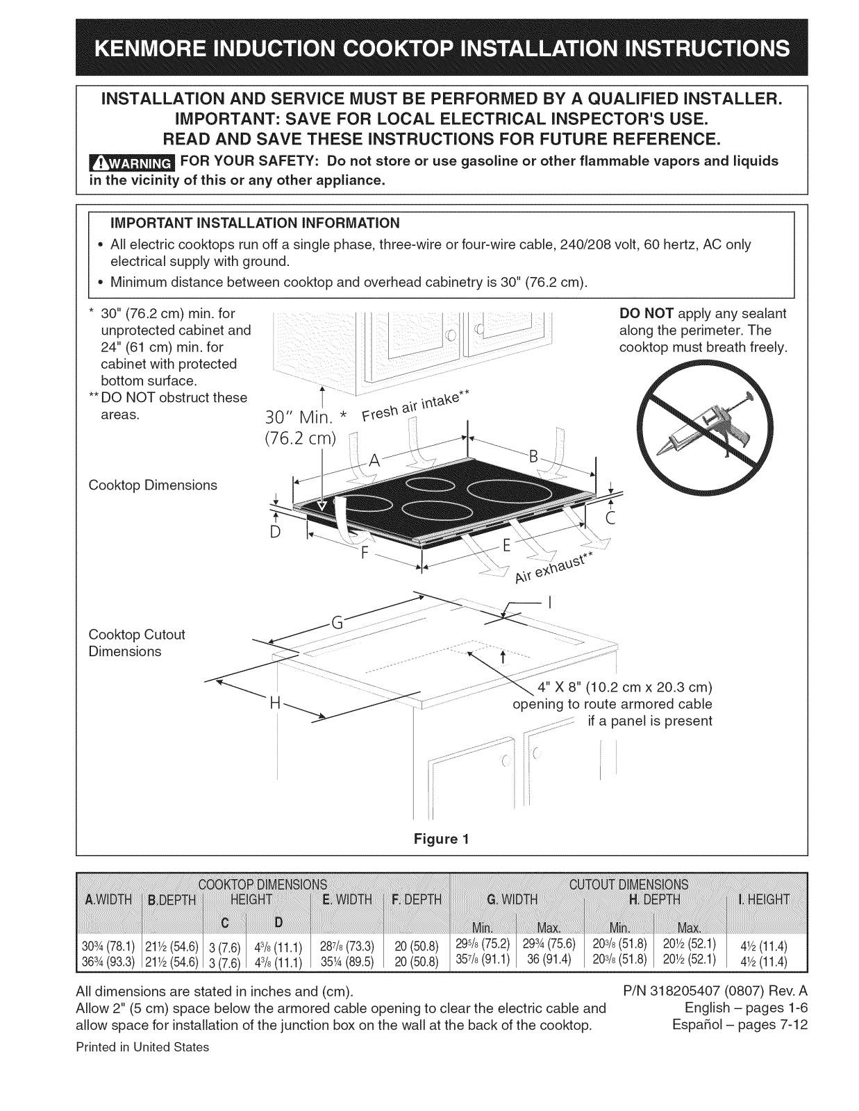 Kenmore Elite 79042920801, 79042922800, 79042920800, 79042830800, 79042830801 Installation Guide - ManualMachine.com