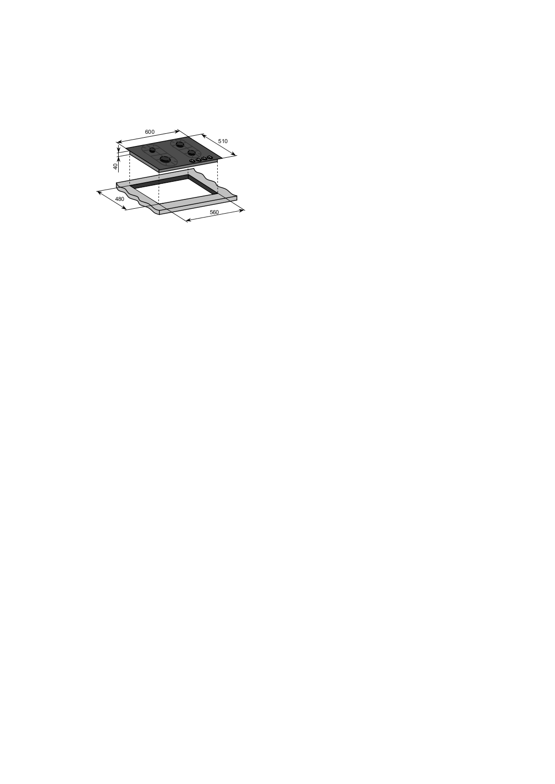 Baumatic BGG60 Technical Drawing