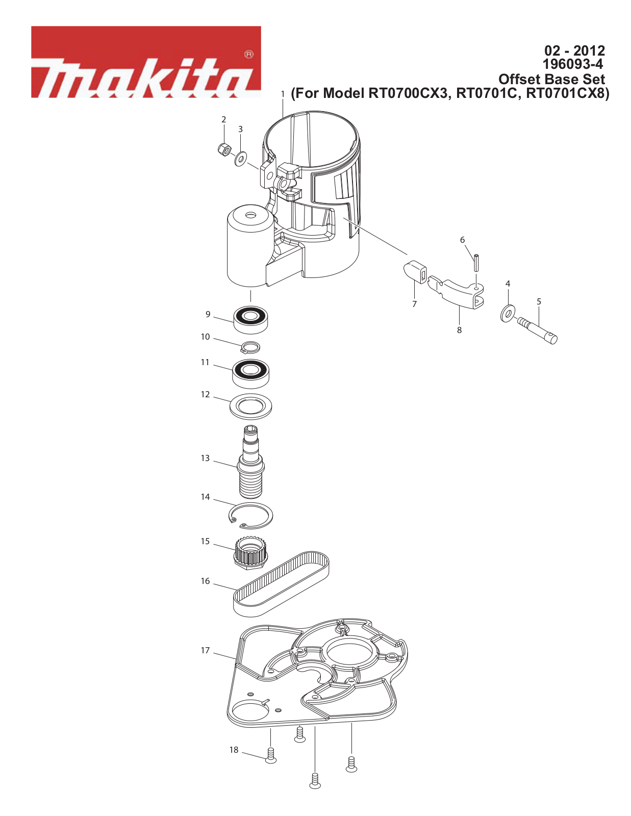 Makita RT0701CX8, RT0701C, RT0700CX3 User Manual