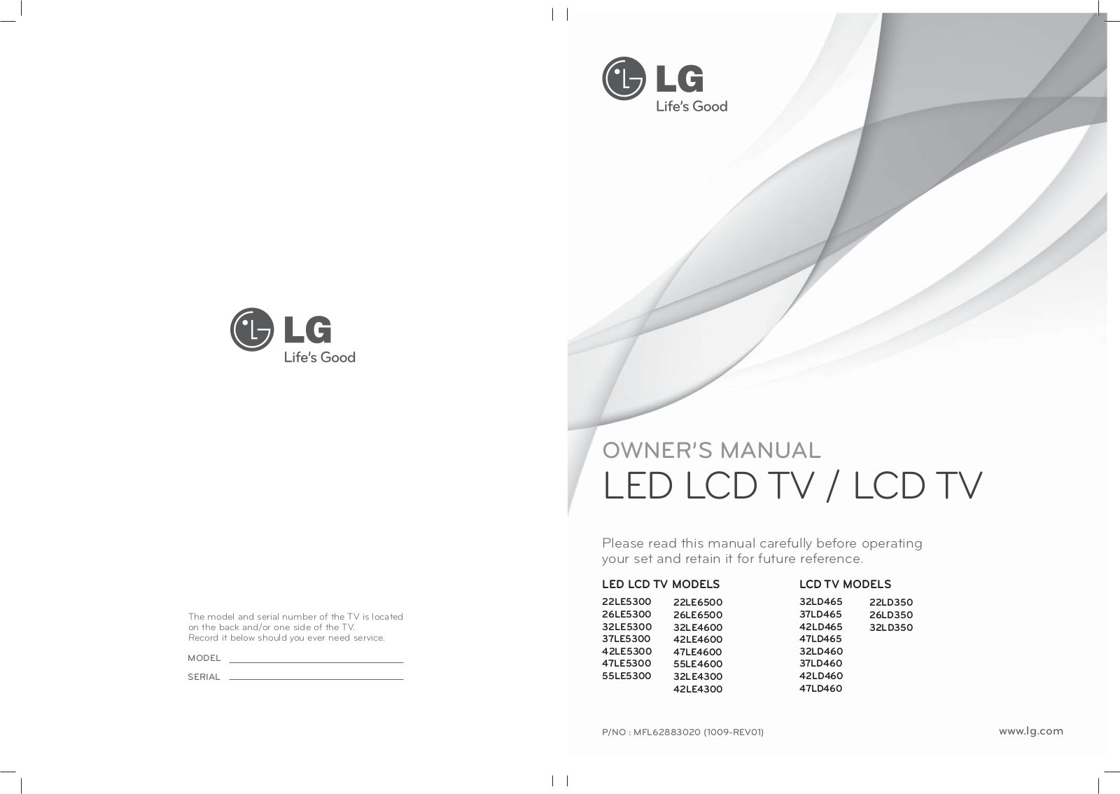 LG 32LE5300 Owner's Manual