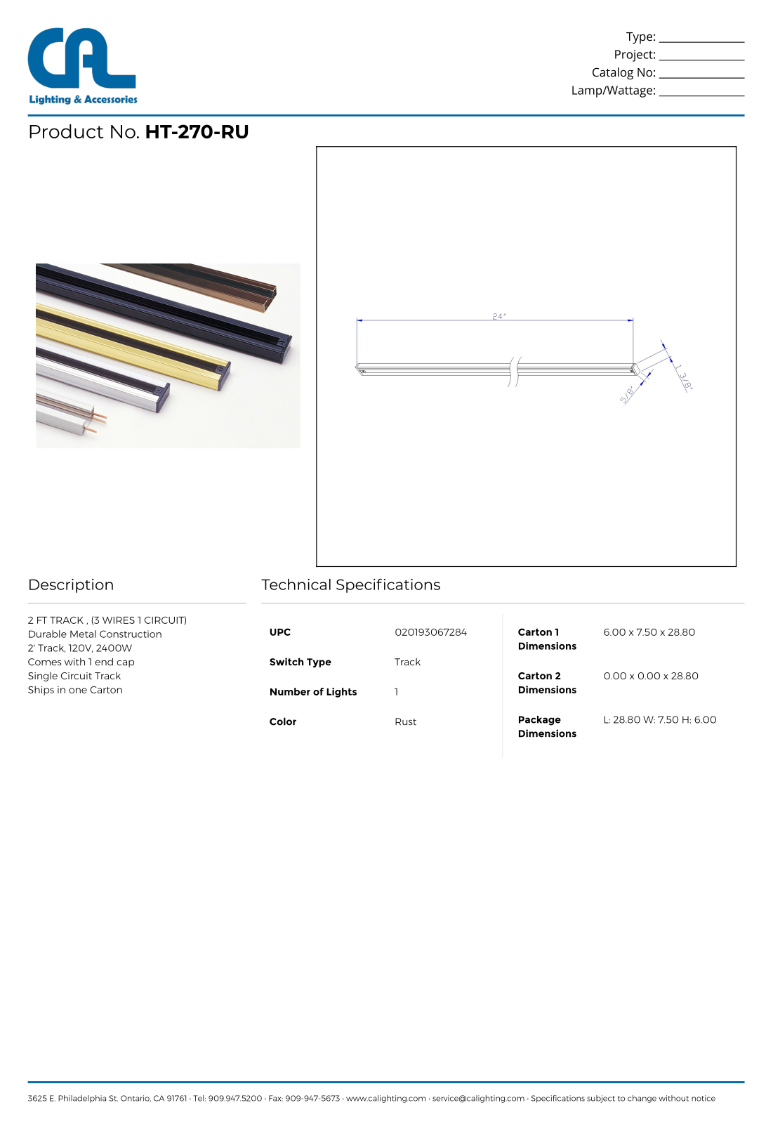 Cal Lighting CG10579 Specifications - ManualMachine.com