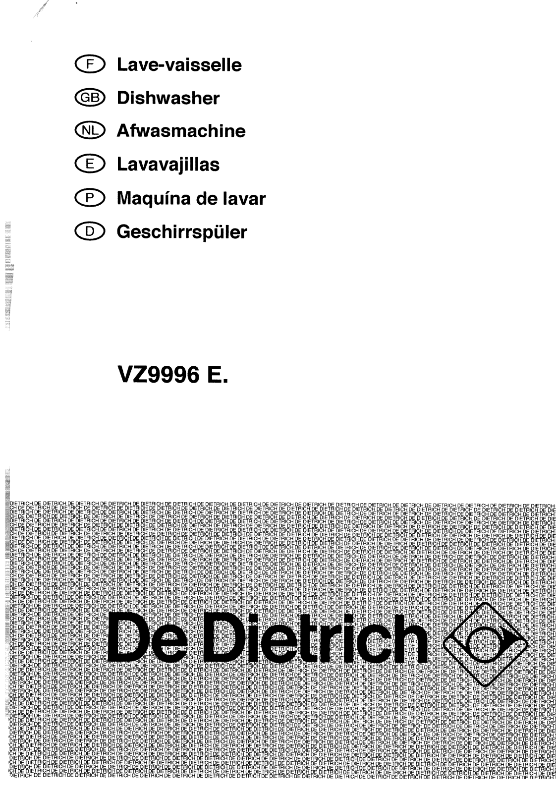 De dietrich VZ9996E1, VZ9935E1 User Manual